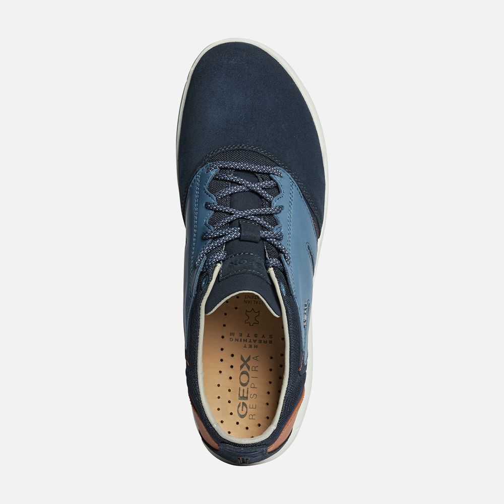 Geox Erkek Spor Ayakkabı Lacivert/Kahverengi - Nebula - VOU-038625